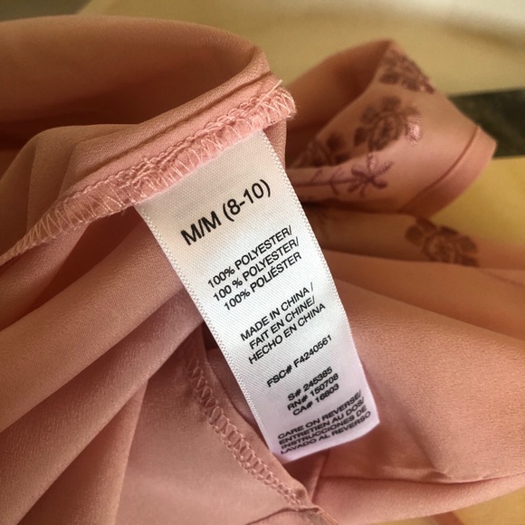 Pink Embroidered Peasant Smocked Top - Picture 9 of 9